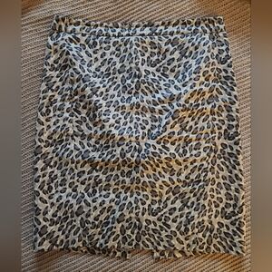 Loft Leopard Pencil Skirt
